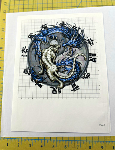 Dragon tiger circle tattoo - tiger,