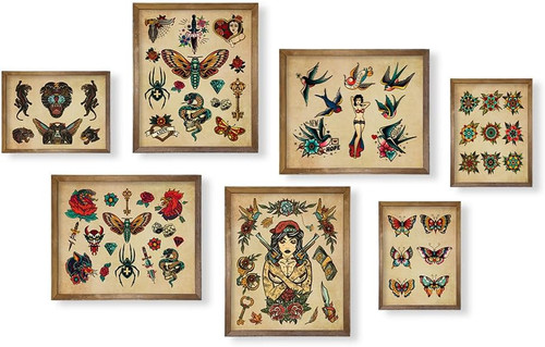 Tattoo flash wall art - wall, decor