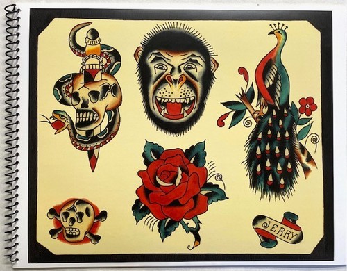 Vintage american tattoo flash - vintage,